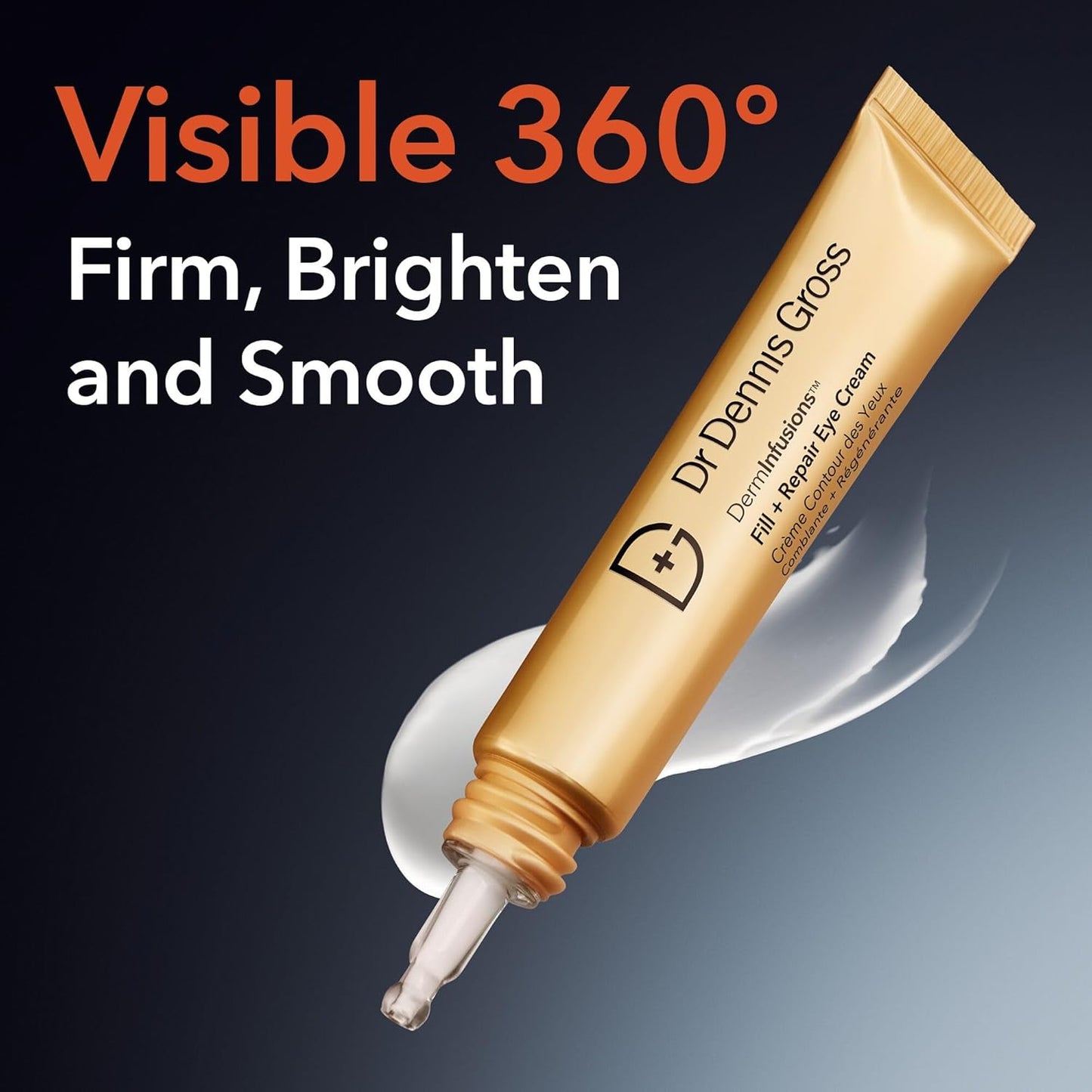 Dr. Dennis Gross DermInfusions Eye Cream - Hydrating & Brightening Treatment for Dark Circles, Fine Lines & Wrinkles | 0.5 Oz