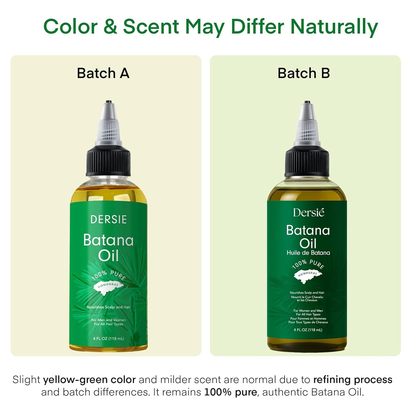 Batana Oil - 100% Pure Organic Leave-In & Pre-Wash Oil for Dry, Damaged Hair - Scalp & Hair Care | 4 fl oz