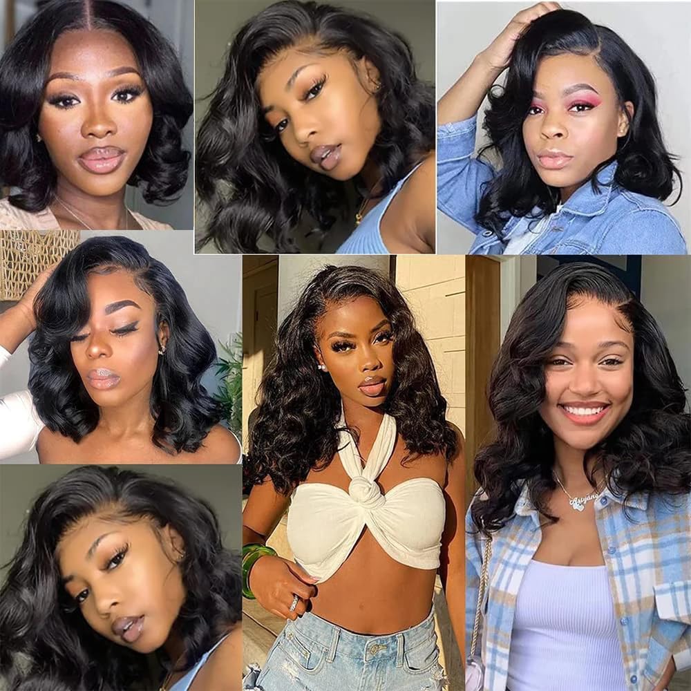 Bundles Human Hair Body Wave Bundles #1B Human Hair Bundle 18 20 22 inch Natural Black Brazilian Remy Body Wave Bundle 150g