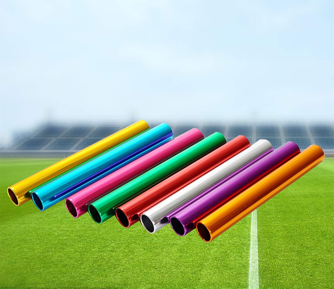 XMWangzi Aluminum Track Field Relay Batons, Race Equipments for Running Race Team, Suitable for Outdoor Sports Practice Athlete, Corrosion Resistant High Strength Smooth Surface (4Pcs Blue)