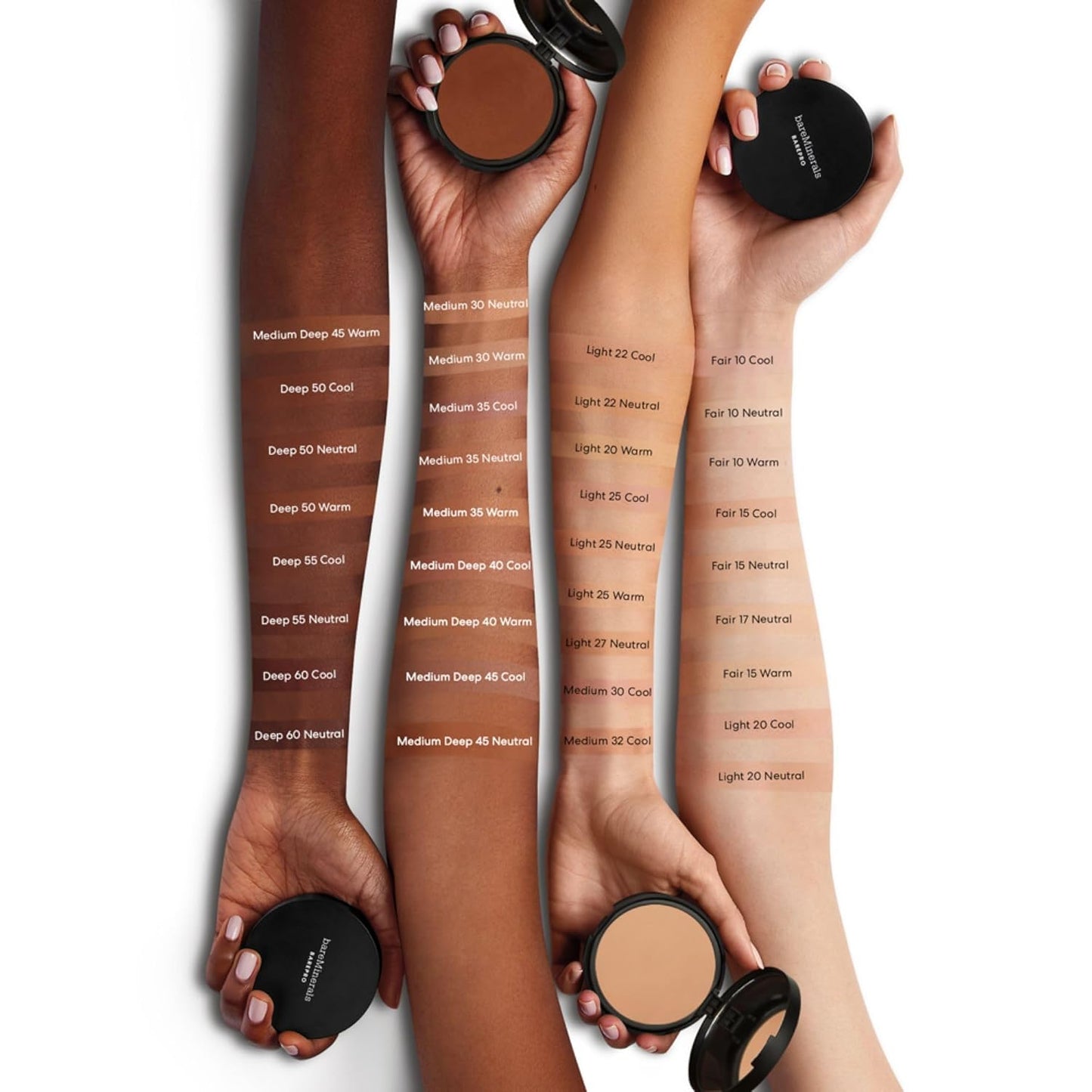 BareMinerals Barepro Powder Foundation - Full Coverage Matte Finish, Oil Control | Longwear Mineral Complexion