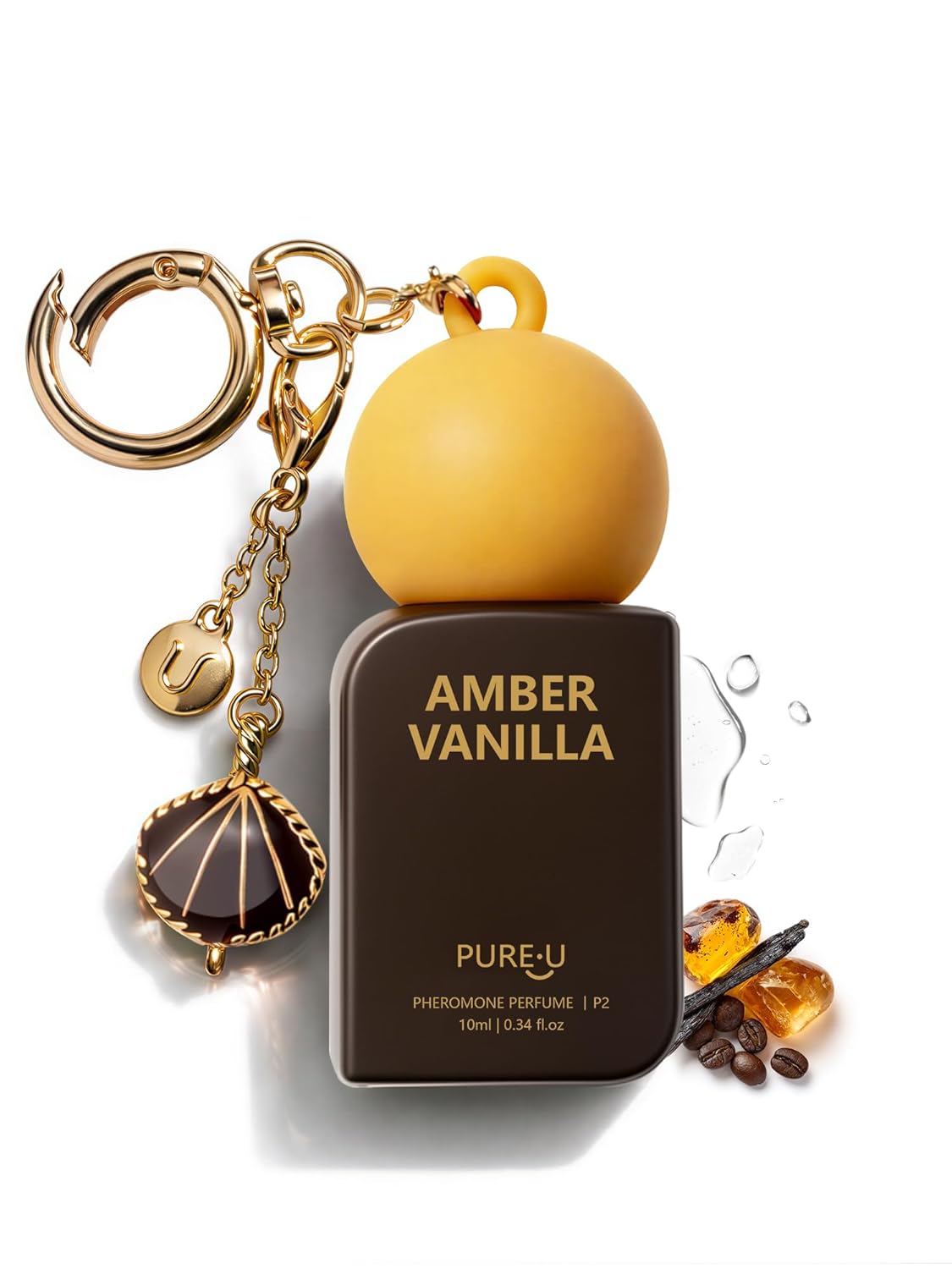 Amber Vanilla Pheromone Perfume Oil for Women - Long Lasting, Alcohol-Free Travel Size Fragrance | 0.34 Fl Oz