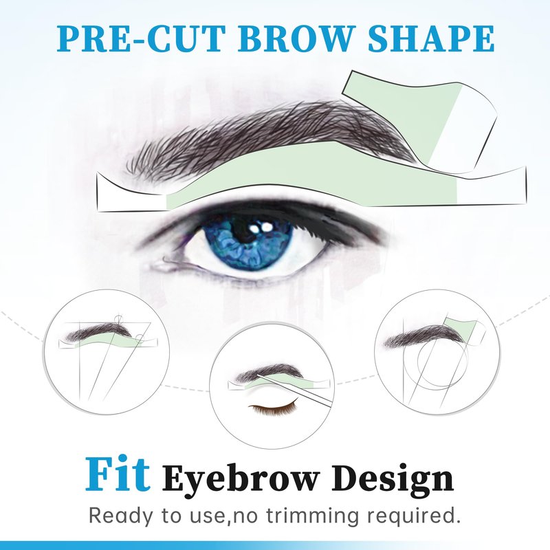 Beauty7 Men's Eyebrow Wax Strips Facial Wax Strips Hair Removal at Home Waxing Strips 24 pcs with Pearl Powder Essential Oil for Sensitive All Skin Types for Men