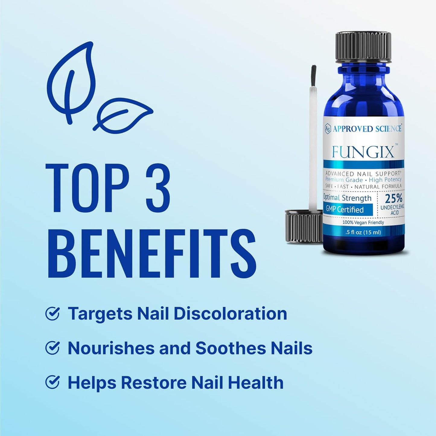 Fungix Extra Strength Serum | Undecylenic Acid & Tea Tree Oil for Healthy Nails - Easy Application - 1 Pack