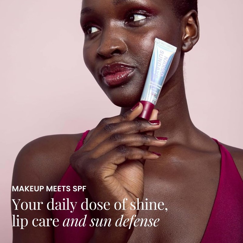 Naked Sundays SPF 50 Tinted Lip Treatment - Hydrating Vegan Lip Balm with Peptides & High-Gloss Finish | 15ml (Darling)