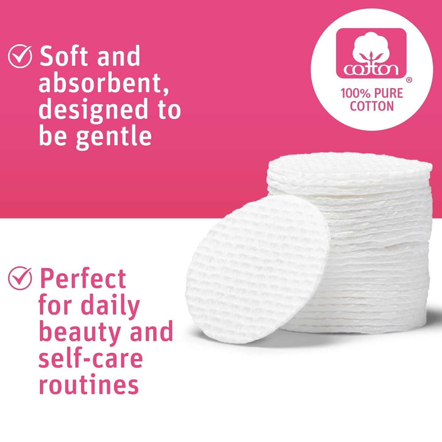 Hypoallergenic Exfoliating Cotton Rounds - Dual Textured Pads | 80 Count (Pack of 6)