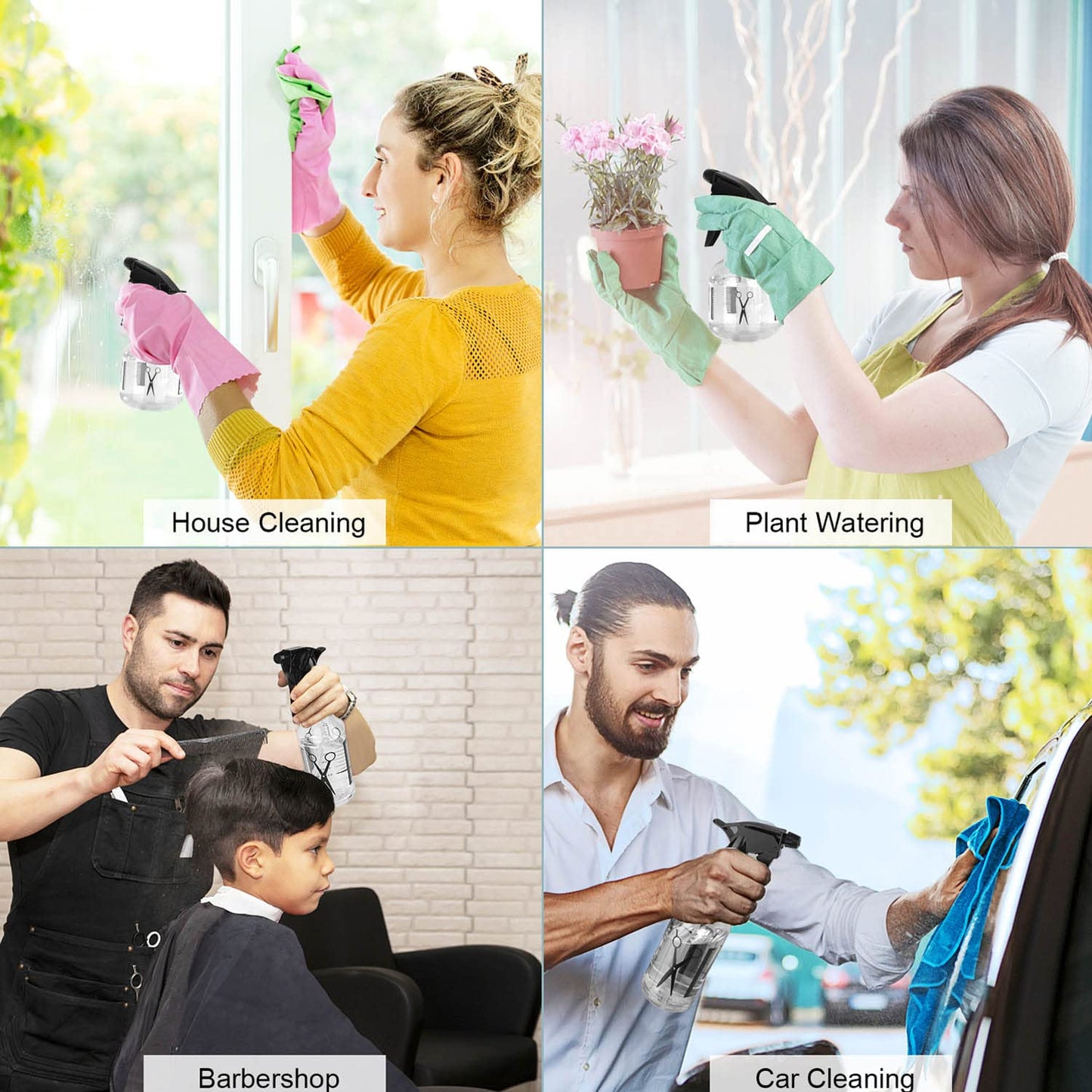 Avenoir Adjustable Spray Bottle - 250ml & 500ml | Versatile Container for Hair, Plants, and Home Cleaning