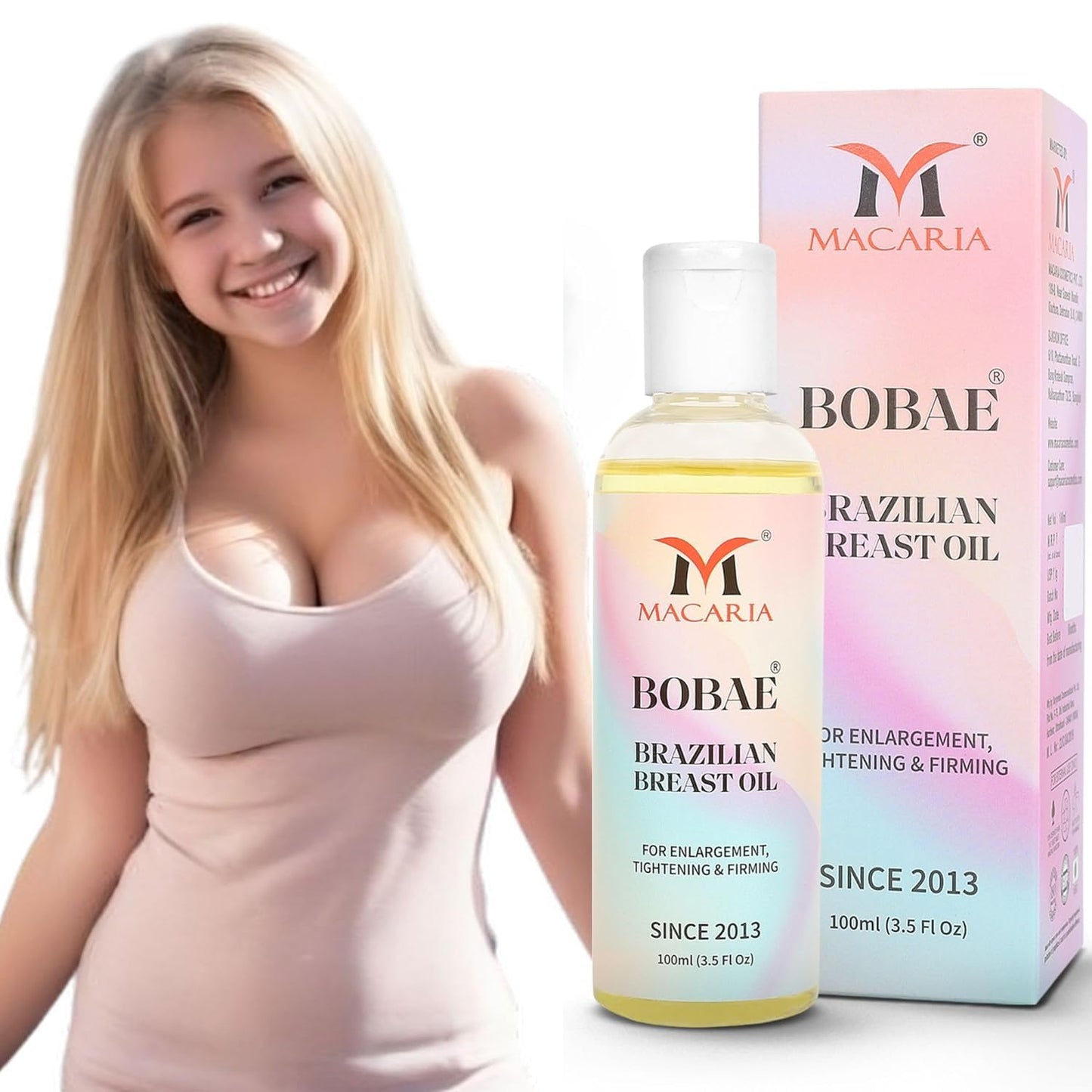 Brazilian Breast Tightening Oil - Firming & Toning Massage Gel for Enhanced Bust Size | Women's Breast Care