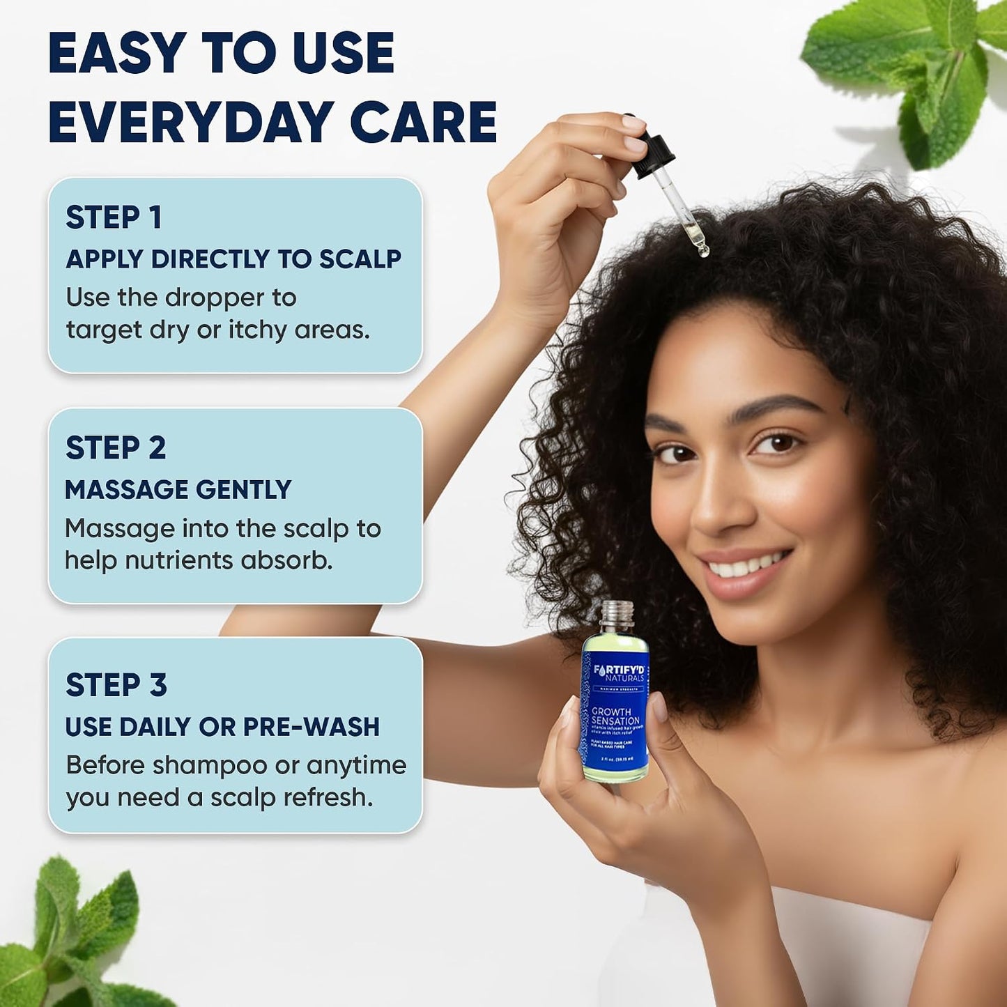Hair Growth Elixir - Advanced Serum for Thicker, Fuller Hair | Dandruff Relief & Itch Relief | Oil-Free, Vegan