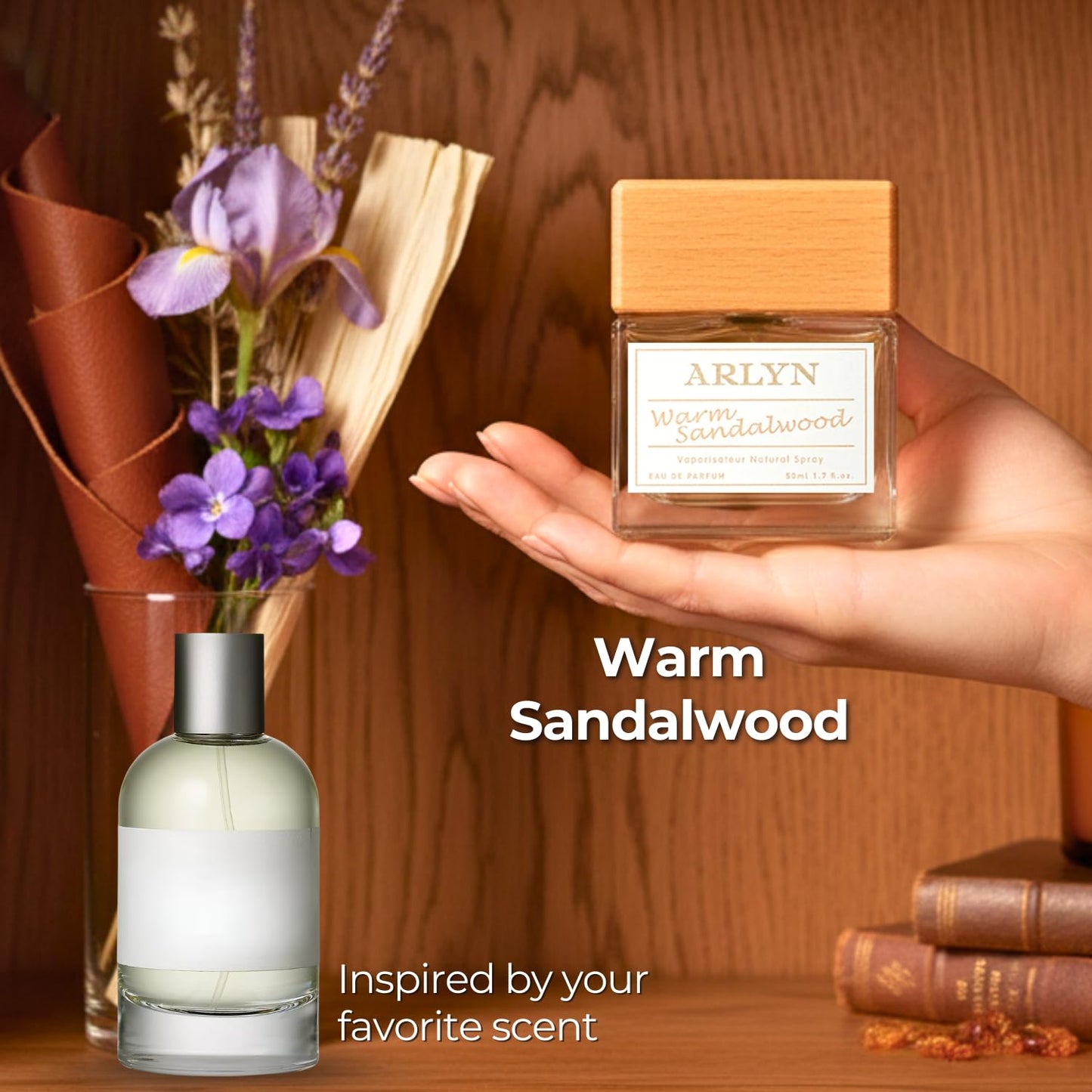 Warm Sandalwood Eau De Parfum | Long-Lasting Unisex Fragrance with Woody Notes - 50ml / 1.7 oz