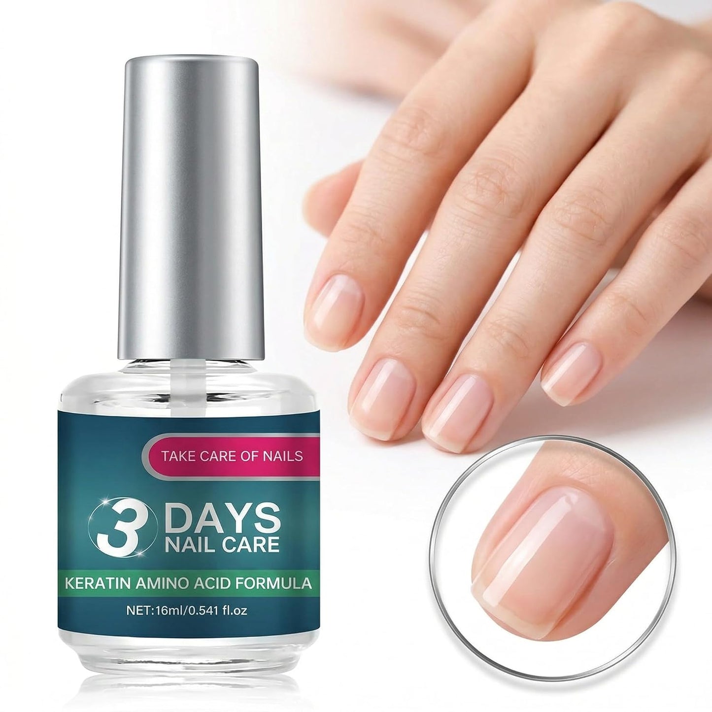 Nail Care Treatment - Keratin Amino Acid Formula for Strengthening & Hydration | 2PCS (0.54 Fl Oz)