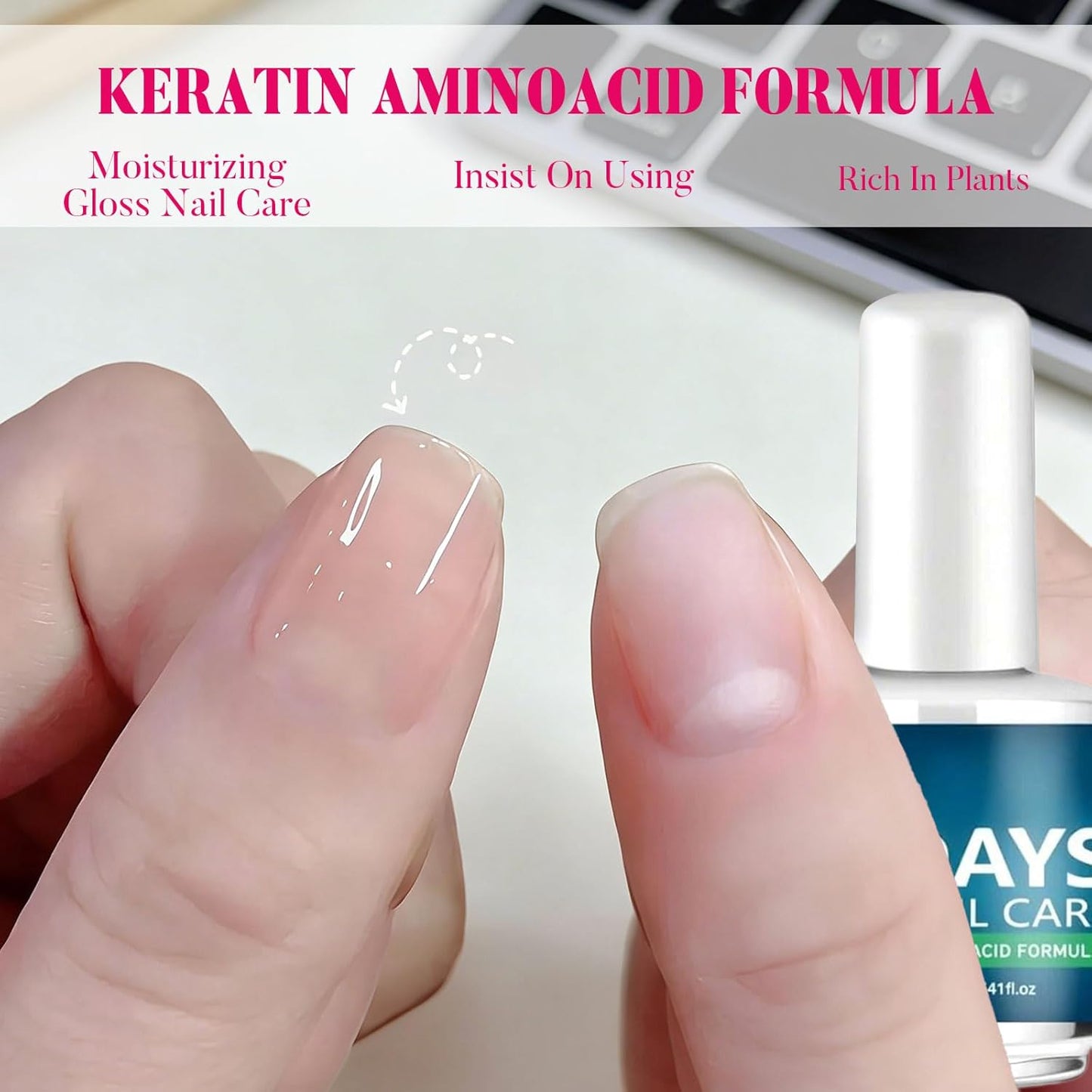 Nail Care Oil with Keratin - Fast Strengthening & Hydrating Formula for Weak, Fragile Nails | 1 oz