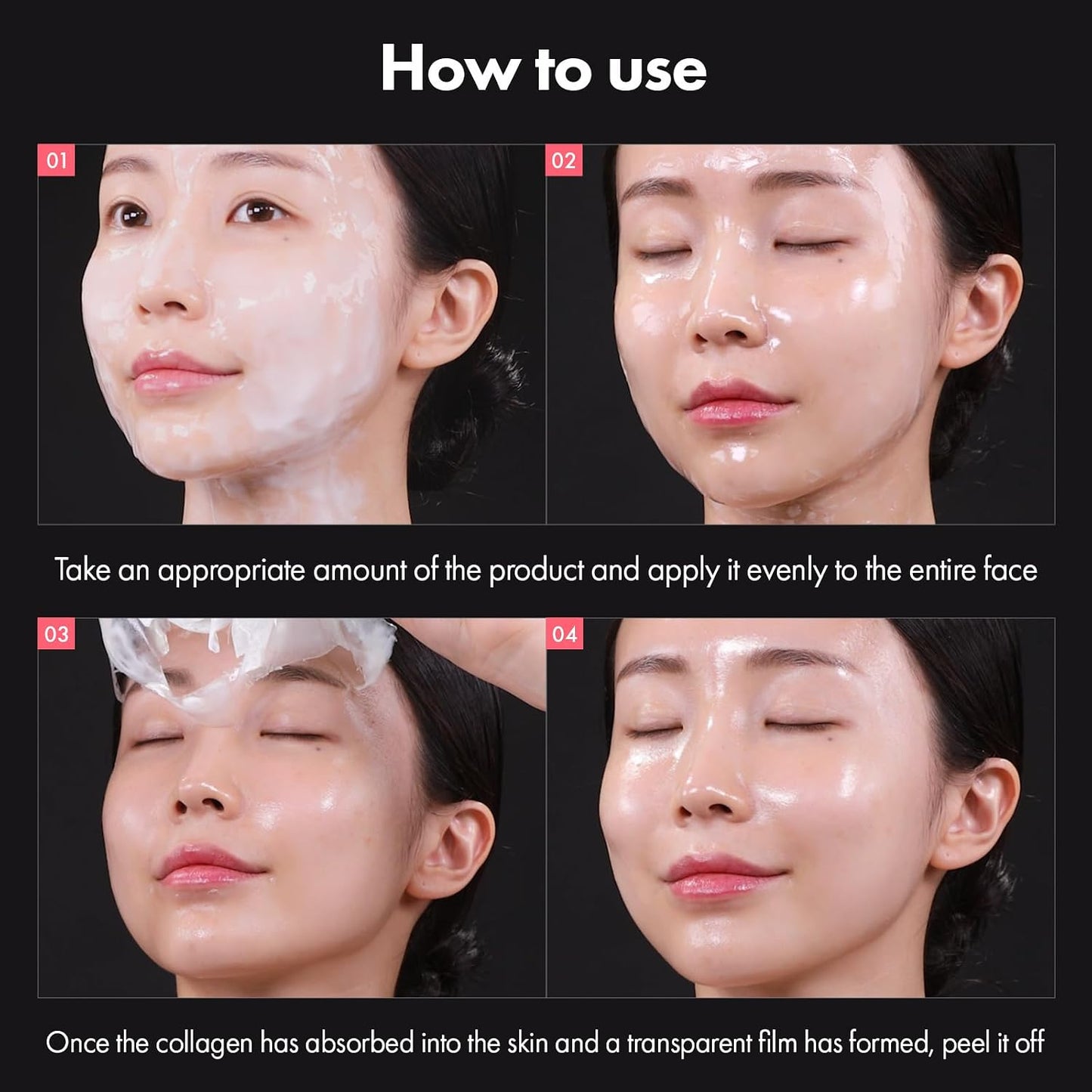 Real Collagen Fit Hydrolyzed Collagen Wrapping Mask - Hydrating Peel Off Facial Mask for Glass Skin | 50ml (1.69 fl. oz.)