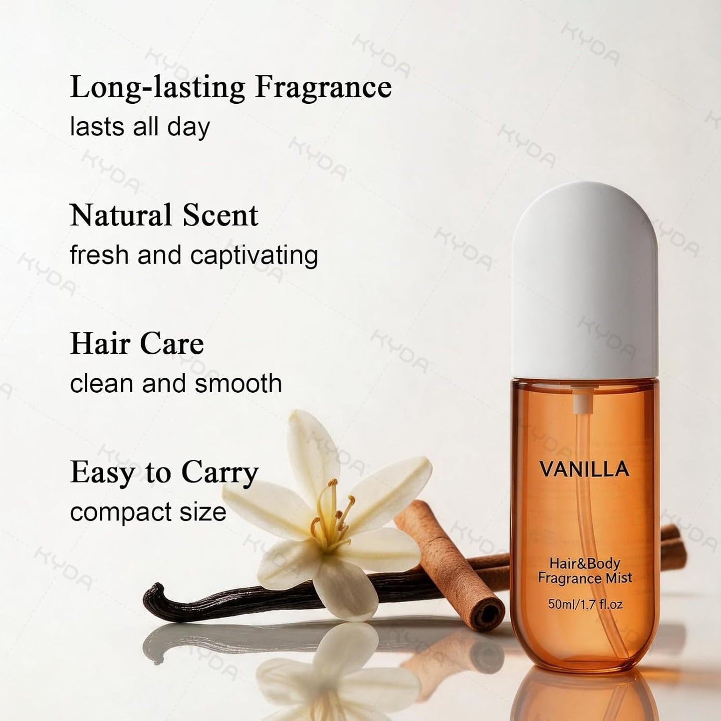 Vanilla Hair Perfume Mist - Nourishing Hair & Body Fragrance for Women | Long-Lasting, Natural Plant Infusion