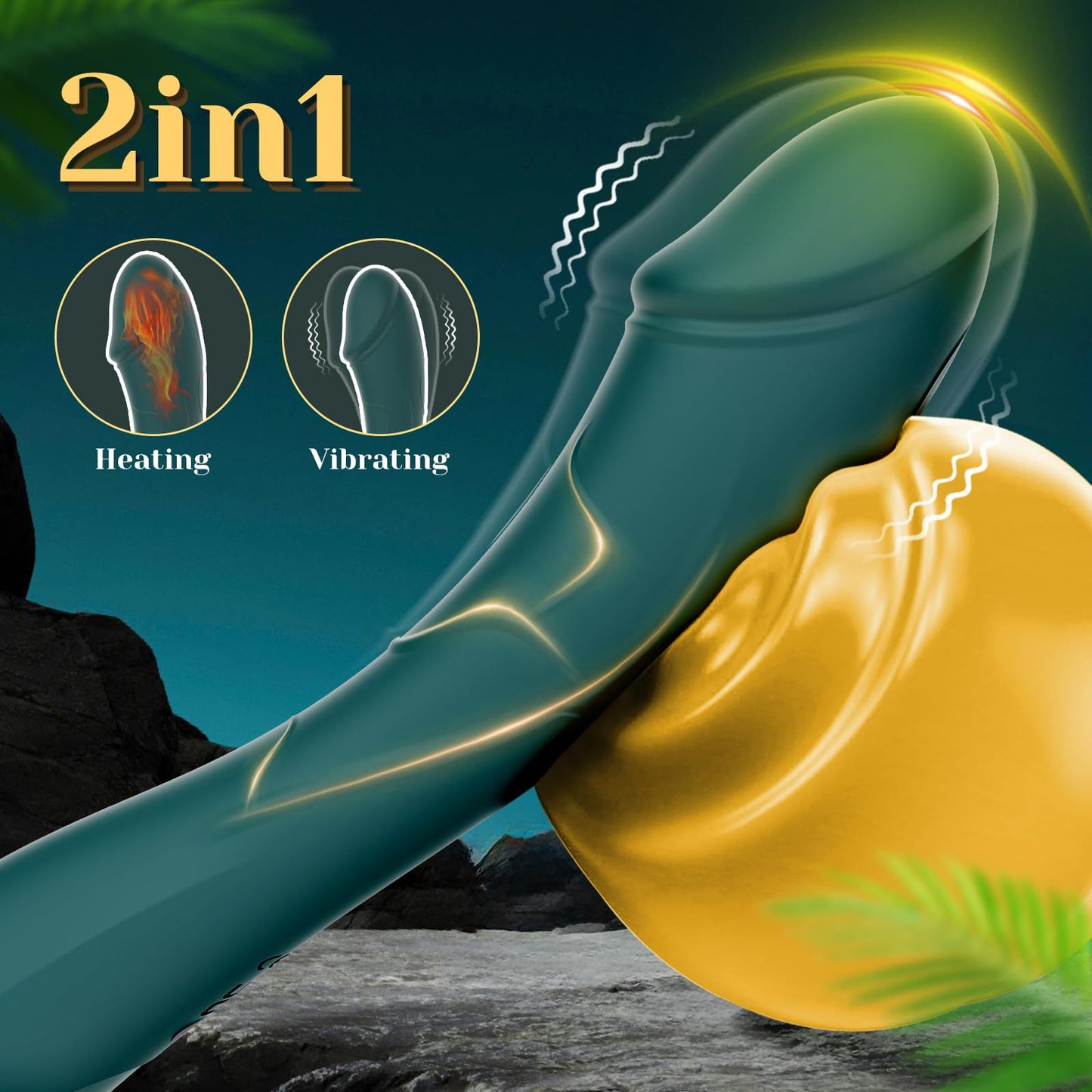 Portable Vibrating Massager -Clitioral Sucker Relaxes Muscles Heating Modes Viboataors Toy Couples- for Body and Back Foot Silent Personal for Sports Massage Adult Tools Relaxation PWn4 (Green)