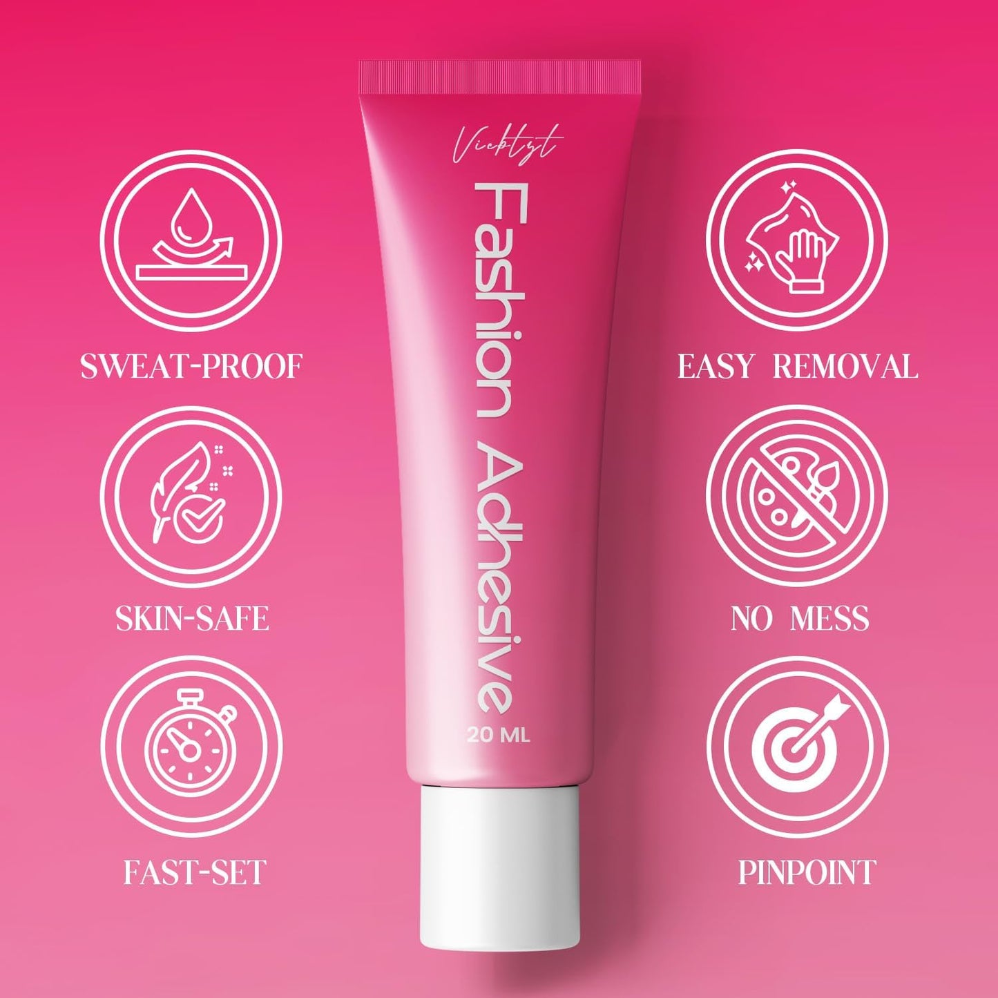Body Adhesive for Clothes - Sweat-Proof Liquid Skin Glue for Strapless Dresses & Low-Cut Styles | 20ml