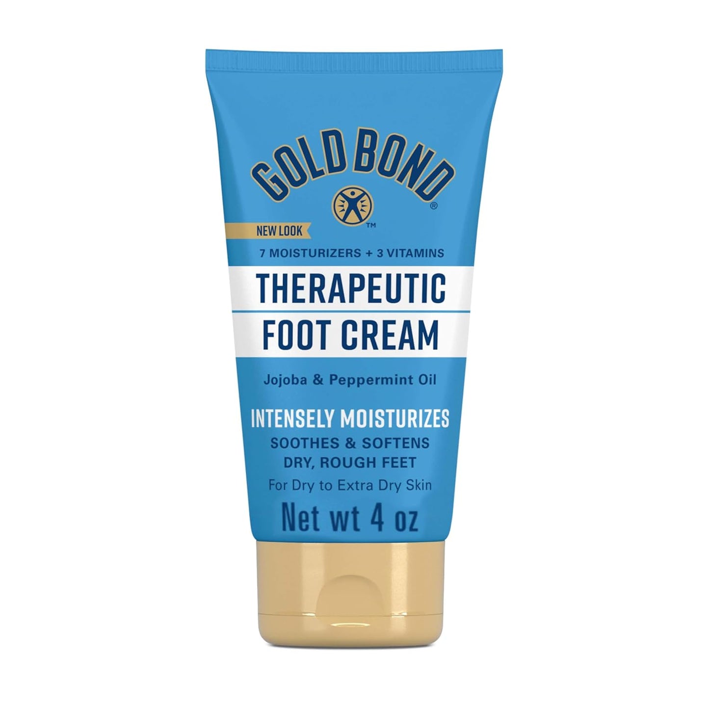 Gold Bond Foot Cream - Triple Action Moisturizer for Dry Feet | 4 Oz (3 Pack)