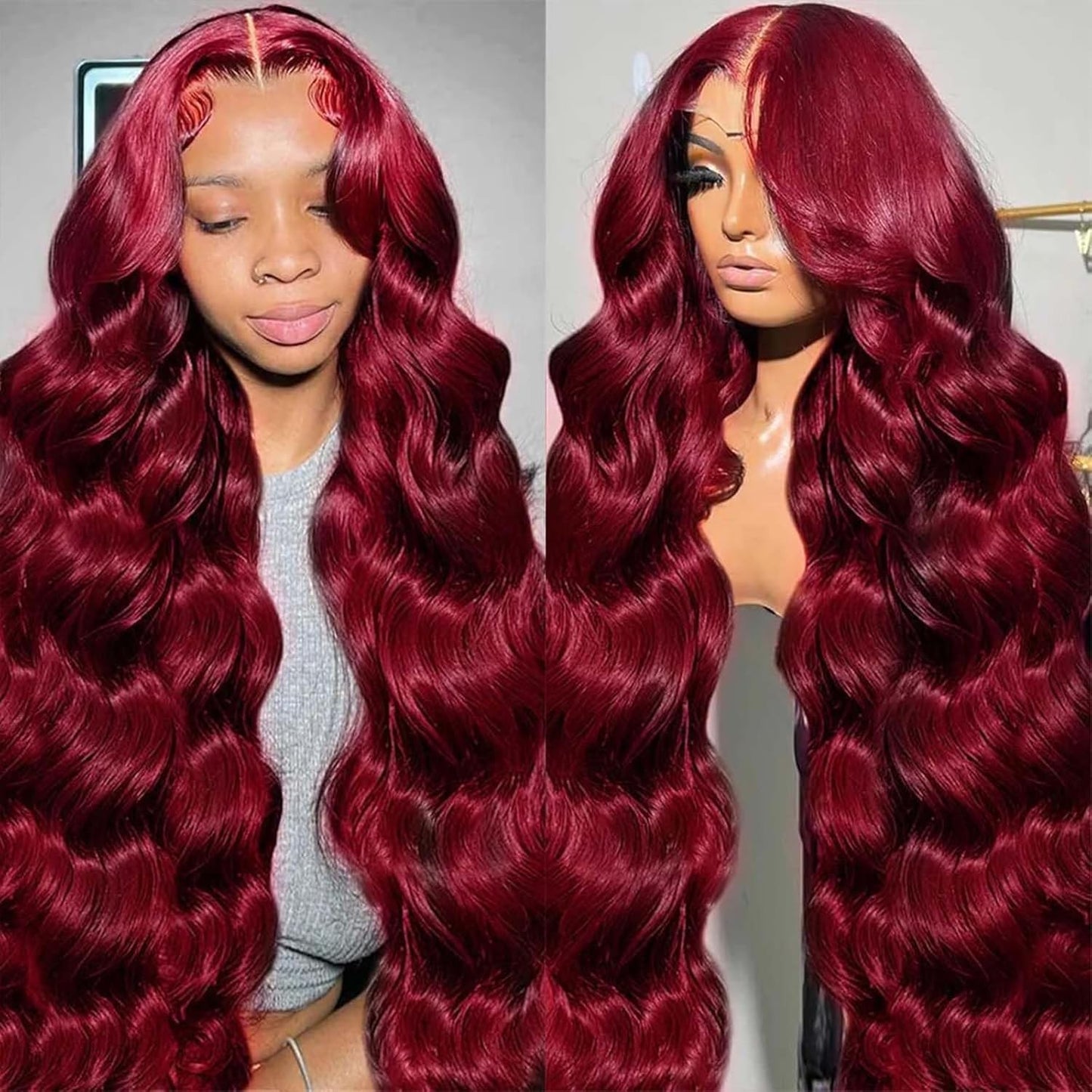 30 Inch Body Wave Lace Front Wig - Glueless Pre-Cut Highlight Ombre 1B/30 | 220% Density for Women