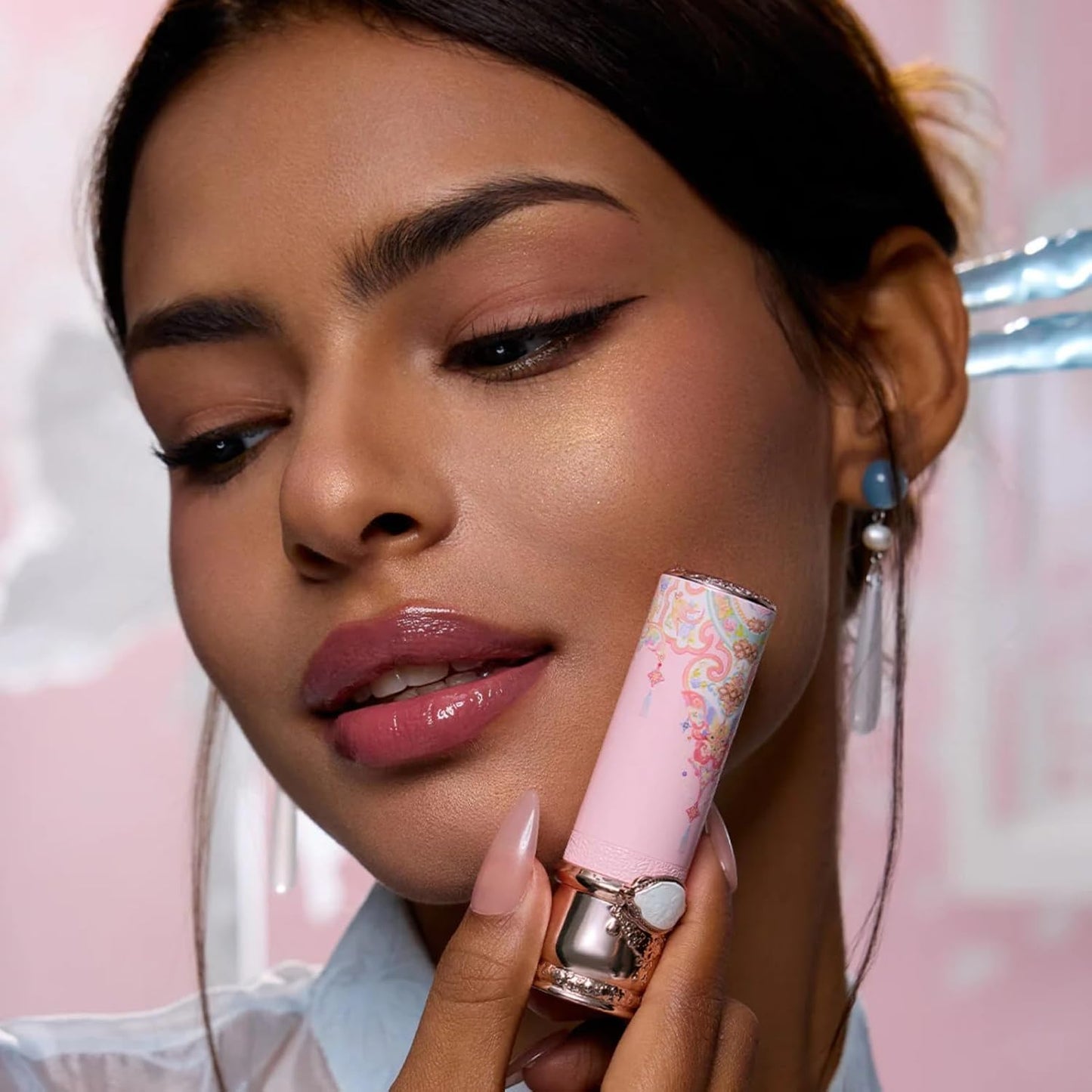 Little Angel Cream Blush & Butterfly Cloud Lipstick Set - Buildable, Blendable, Long-Lasting Makeup | Blush 04 Rose Ashes + Lipstick C06 Cardamom