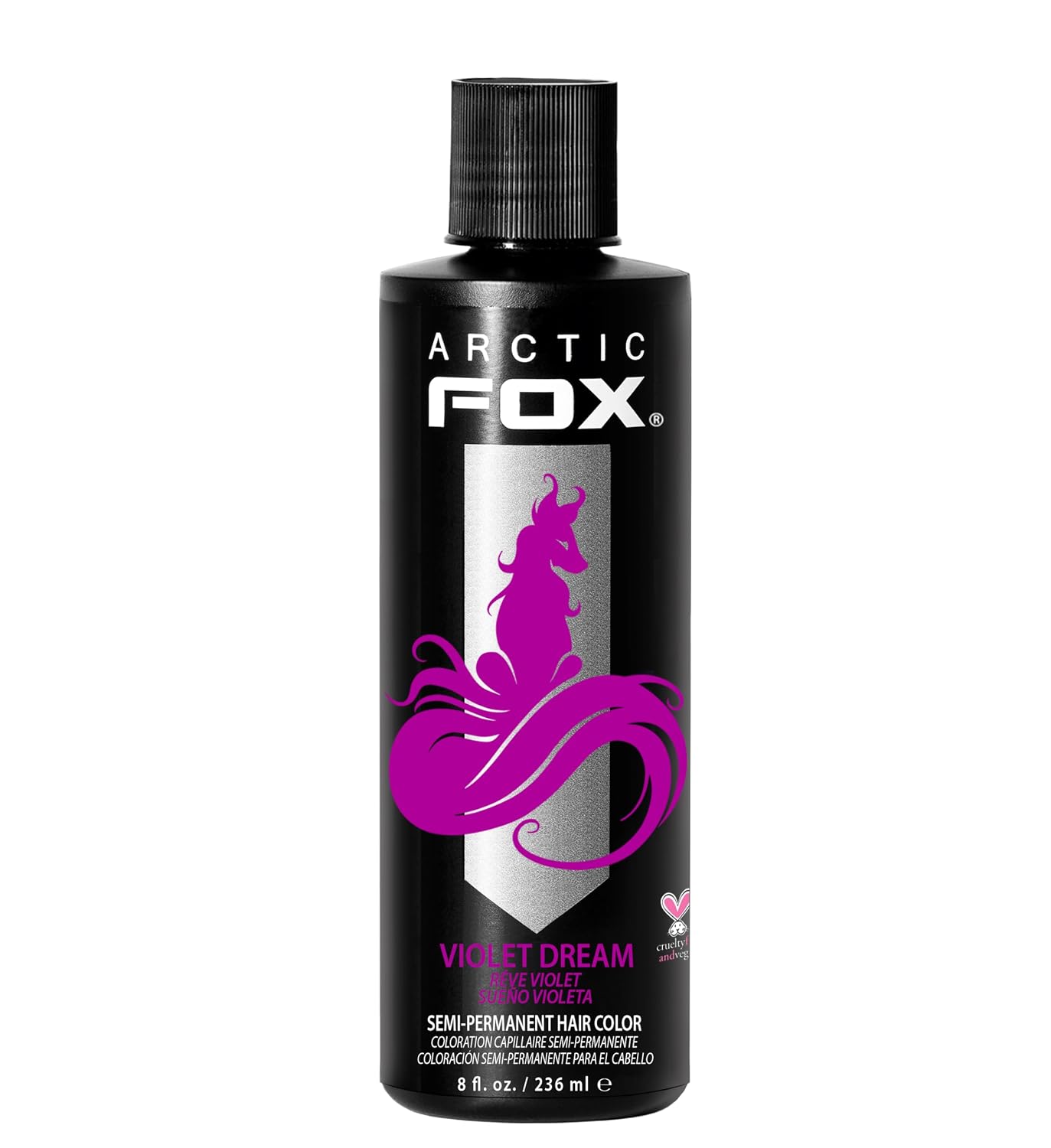 Arctic Fox Semi-Permanent Hair Dye - Vibrant Purple AF Color | Vegan, Ammonia-Free, 4 Fl Oz