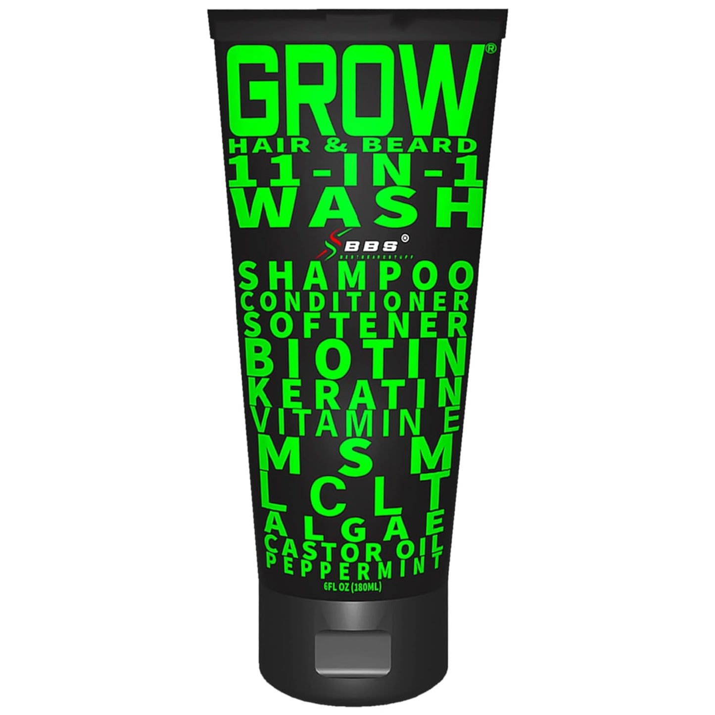Beard Wash Shampoo & Conditioner 11-in-1 | Biotin & Castor Oil for Thicker Hair Growth