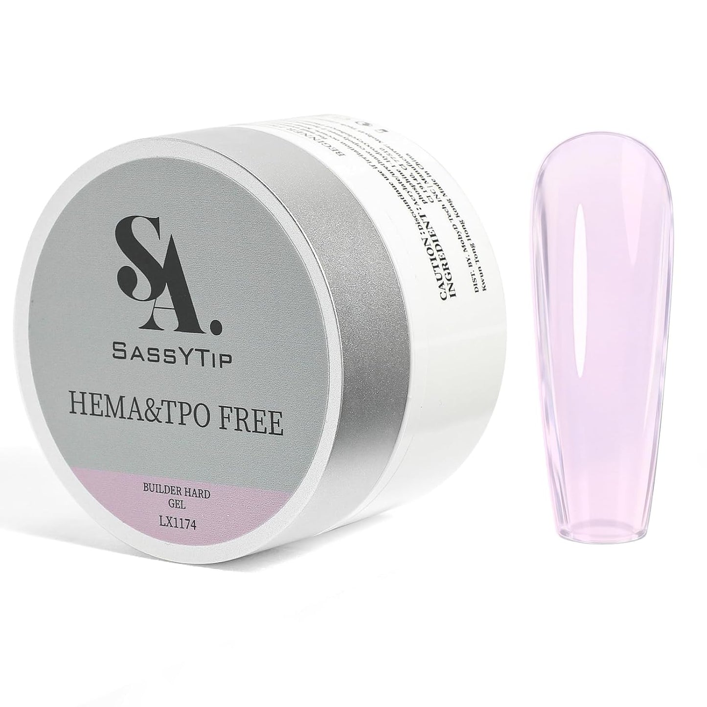 TPO Free Builder Hard Gel - 30g Allergy-Friendly Nail Gel | 7 Shades for DIY & Professional Extensions (Bright Pink)