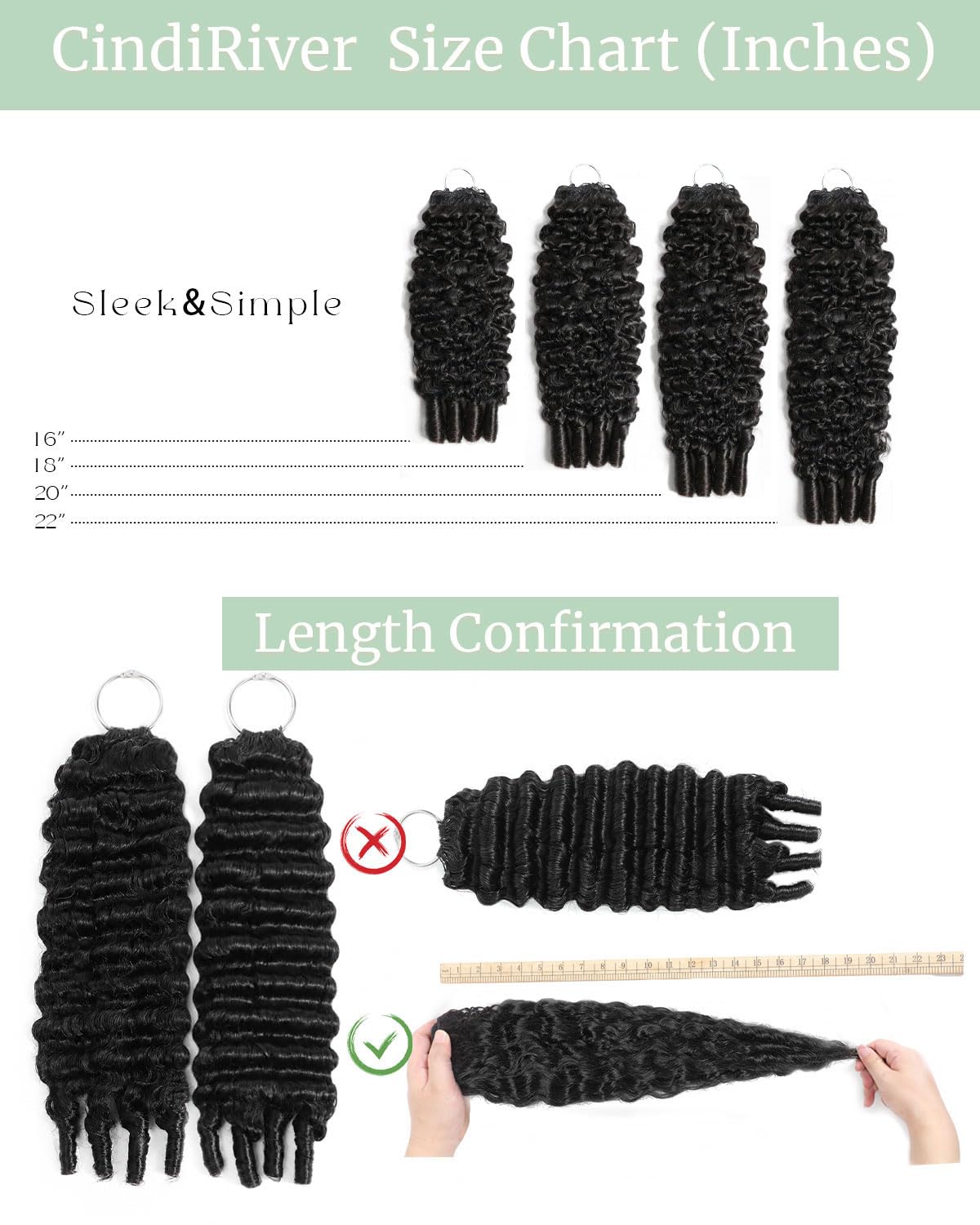 CindiRiver Burmese Curly Human Crochet Hair 20 Inch 120g Knotless Pre-Separated Feather Crochet Real Human Hair Lightweight Reusable Remy Hair Extensions with Spiral End