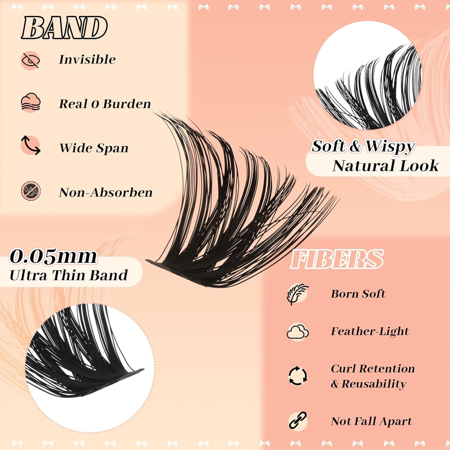GEMERRY Lash Clusters D Curl Volume Eyelashes - 565 Pcs DIY Extensions | 8-16mm Lengths