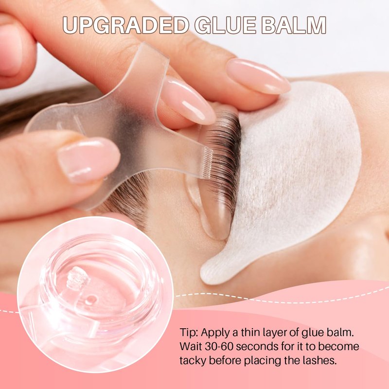 Eyelash Perm Kit - Gentle Formula Lash Lift Set with Enhanced Glue Balm | Lasts 6-8 Weeks, Suitable for All Lash Types