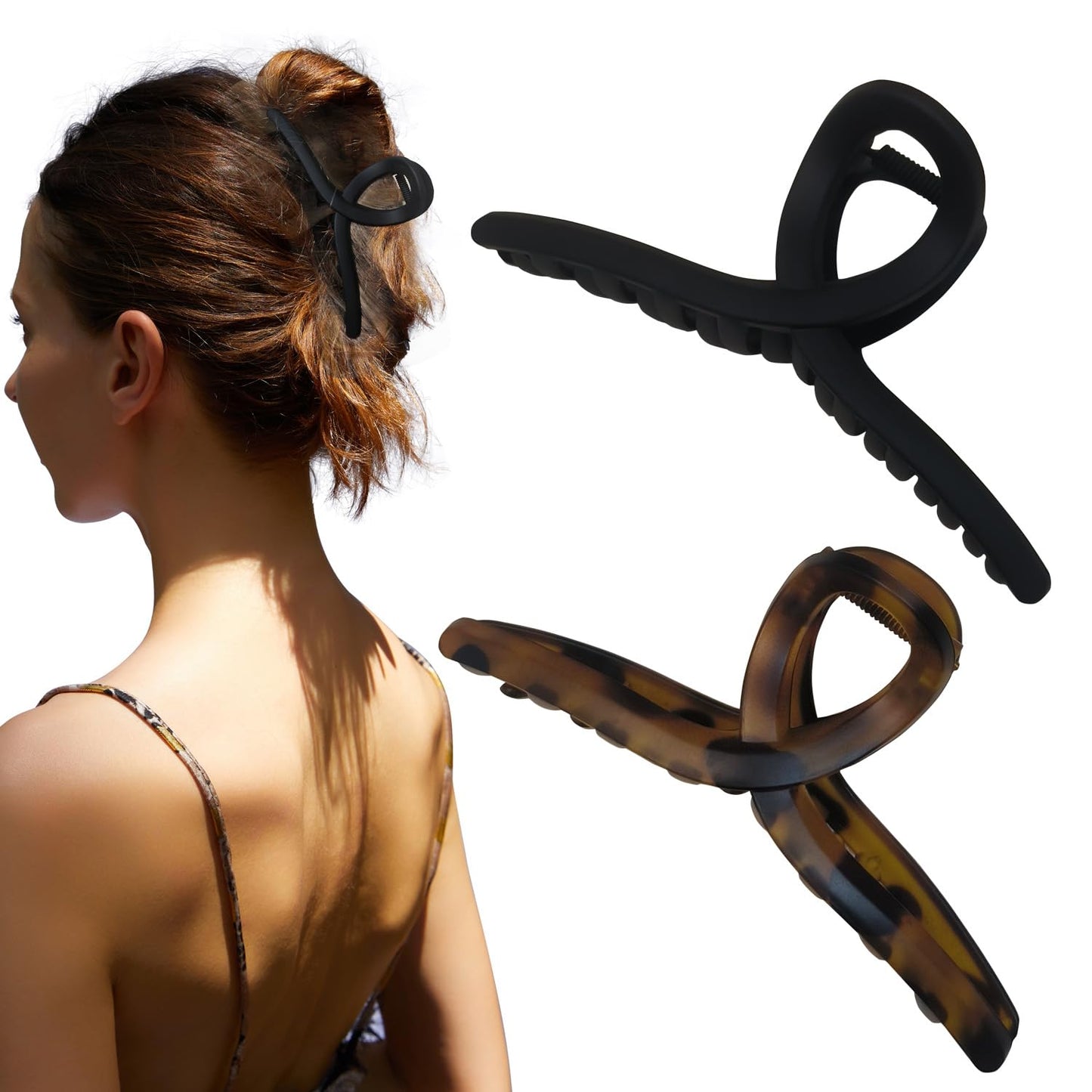 Extra Large Claw Clips - 5 Inch Jumbo No Slip Hair Clips for Thick Long Curly Hair | 2 Pack