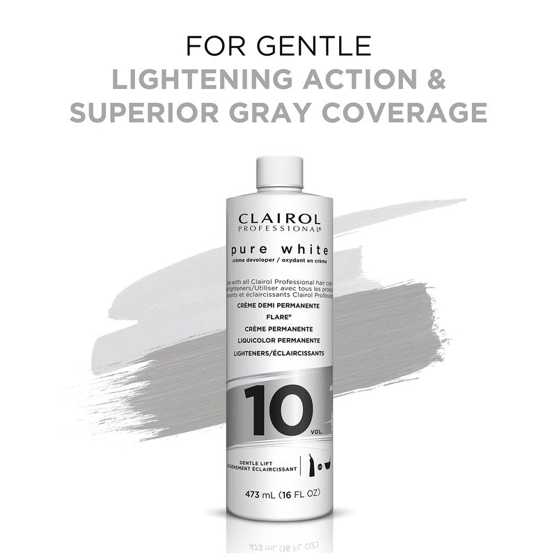 Clairol Professional Pure White 10 volume Crème Developer, 16 oz