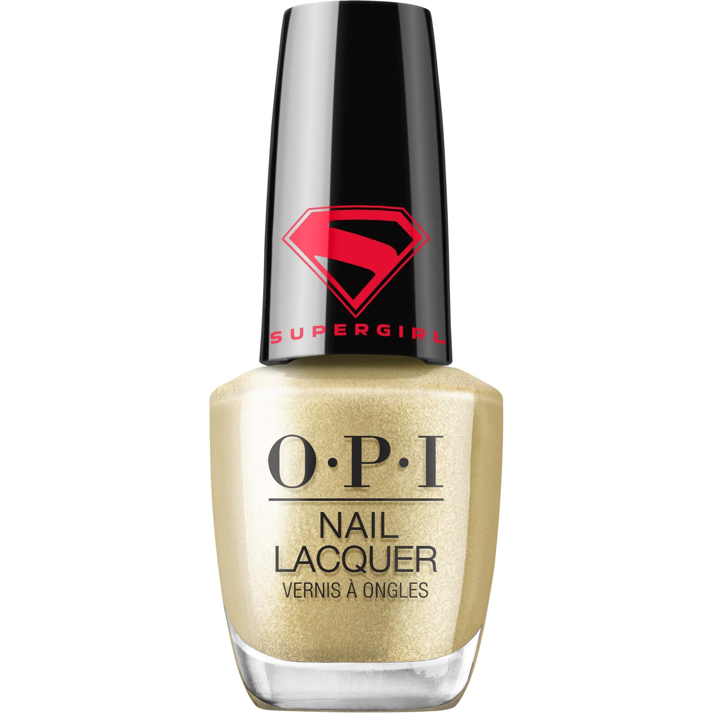 OPI Nail Lacquer Revenge is Chic | Opaque Bold Warm Gold Metallic Chip Resistant Nail Polish x Supergirl Collection