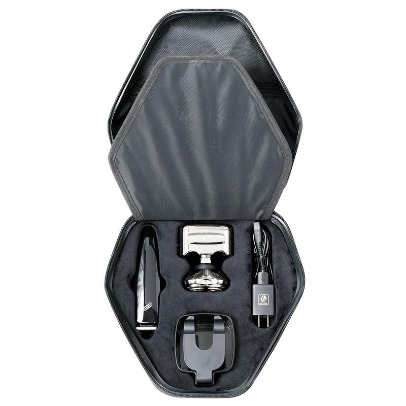 Skull Shaver Pitbull Diamond Travel Case - Durable Glossy Case for Shaver Storage - Compact Organizer - Travel-Friendly Design - Great Gift Idea