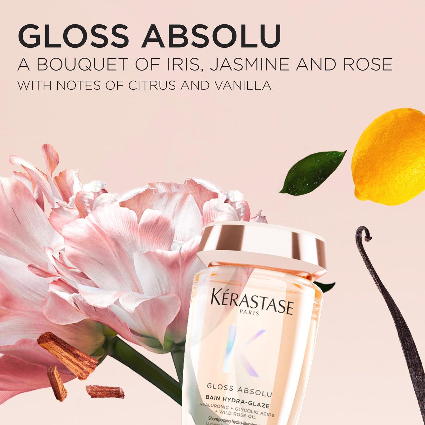 Kerastase Gloss Absolu High-Shine Anti-Frizz Shampoo - Cleanses & Reveals Ultimate Shine, For Glossy & Bouncy Hair, 2.5 Fl Oz, Travel Size
