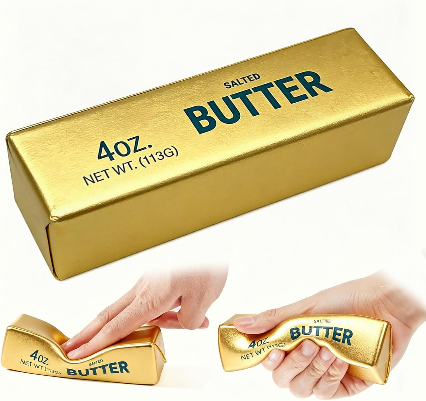 Butter Squishy Fidget Toy - Soft Slow Rising Stress Relief Squeeze Toy | Yellow Butter Stick for Office & Party Gifts