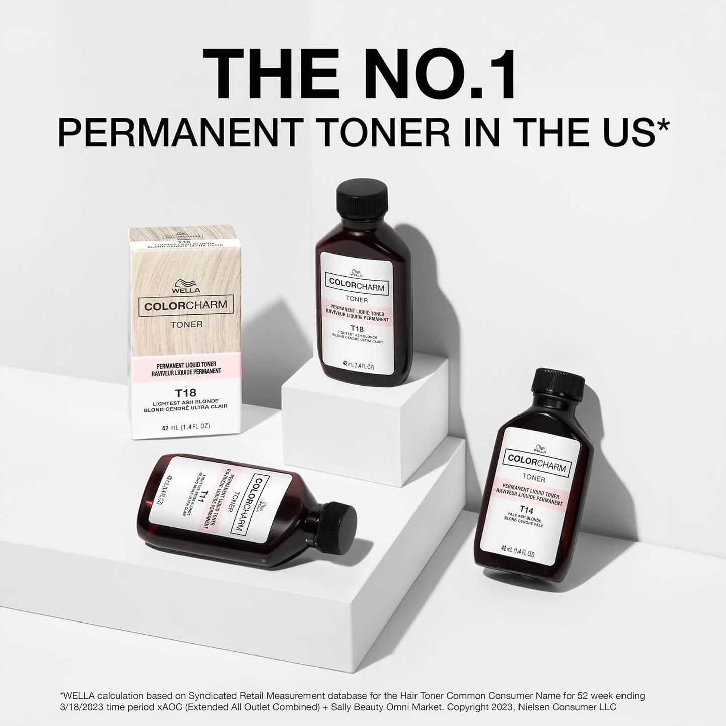 COLORCHARM Permanent Liquid Hair Toners - Neutralize Brass for Healthy Blonde Tones | Vegan & Paraben-Free