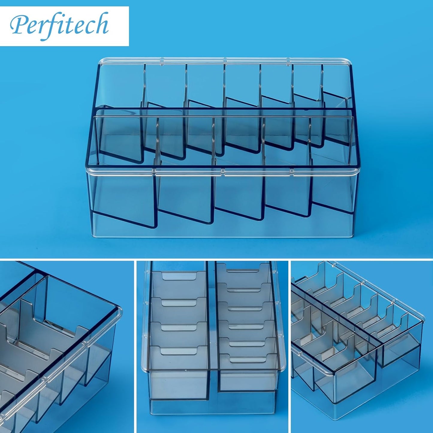 Clipper Guard Holder Organizer - 12 Slot Design, Durable PC Material