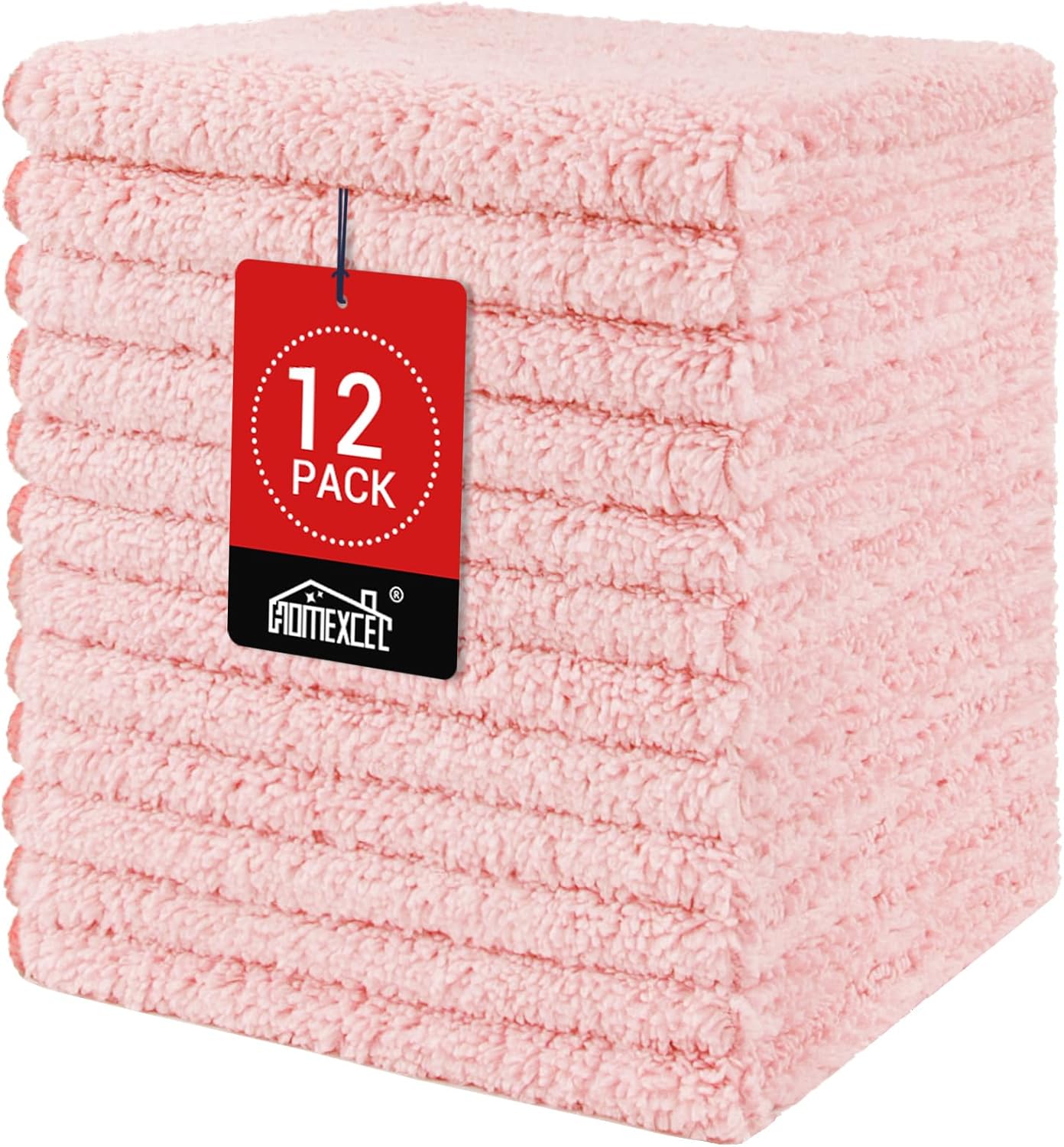 Quick Drying Face Towels - Super Absorbent Wash Cloths for Body & Face | Pink, Light Blue, Green, Navy Blue