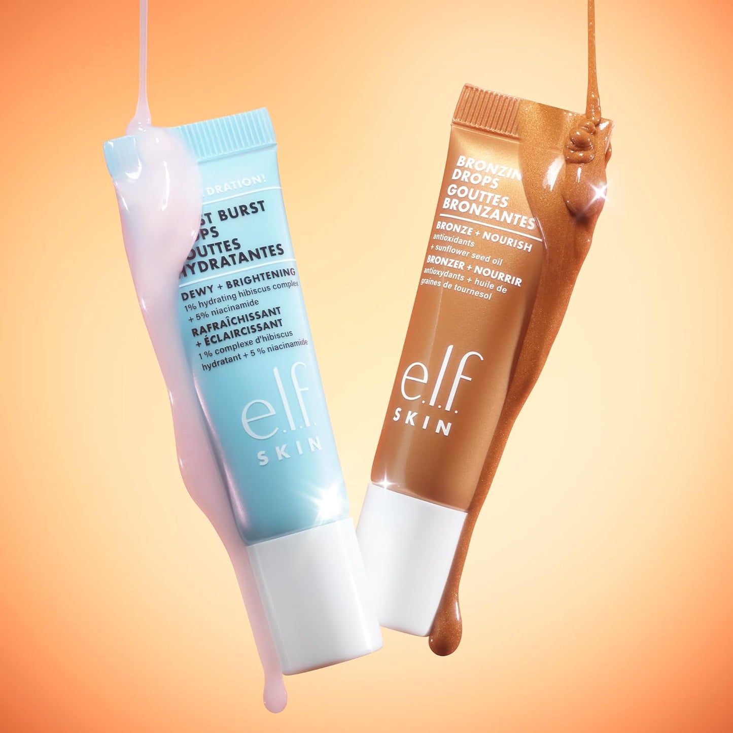 e.l.f. SKIN Holy Hydration Drops Duo - Thirst Burst & Bronzing Skincare Set for Dewy, Sun-Kissed Glow | Vegan & Cruelty-Free