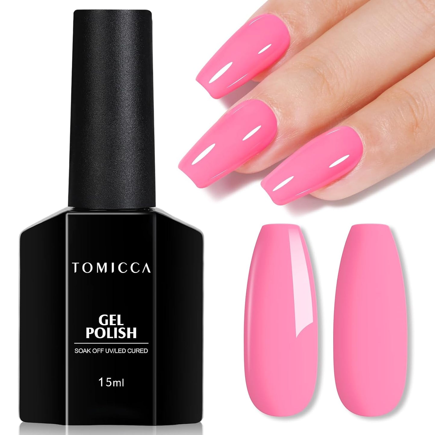 TOMICCA Gel Nail Polish - Dark Orange Autumn Winter Color | Long Lasting High Gloss Soak Off UV LED for DIY Manicure