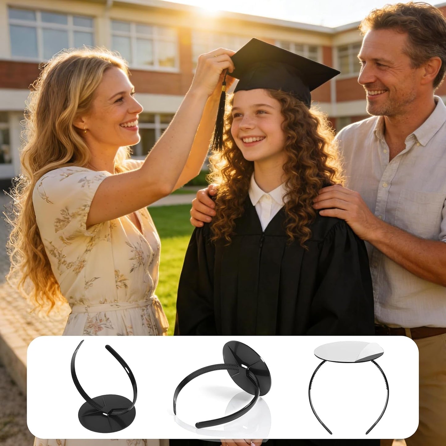 Graduation Cap Headband - Firm Anti-Fall Hairband for New Grads | Stylish & Comfortable Design