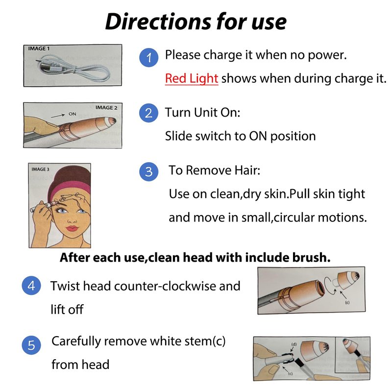 LiXiongBao 2 Pack USB Rechargeable Portable Electric Eyebrow Trimmer Pen for Women,Painless Precision Eyebrow Hair Remover, Safe Eyebrow Shaver Razor Tool for face Leg Lip Armpit Hand(White)