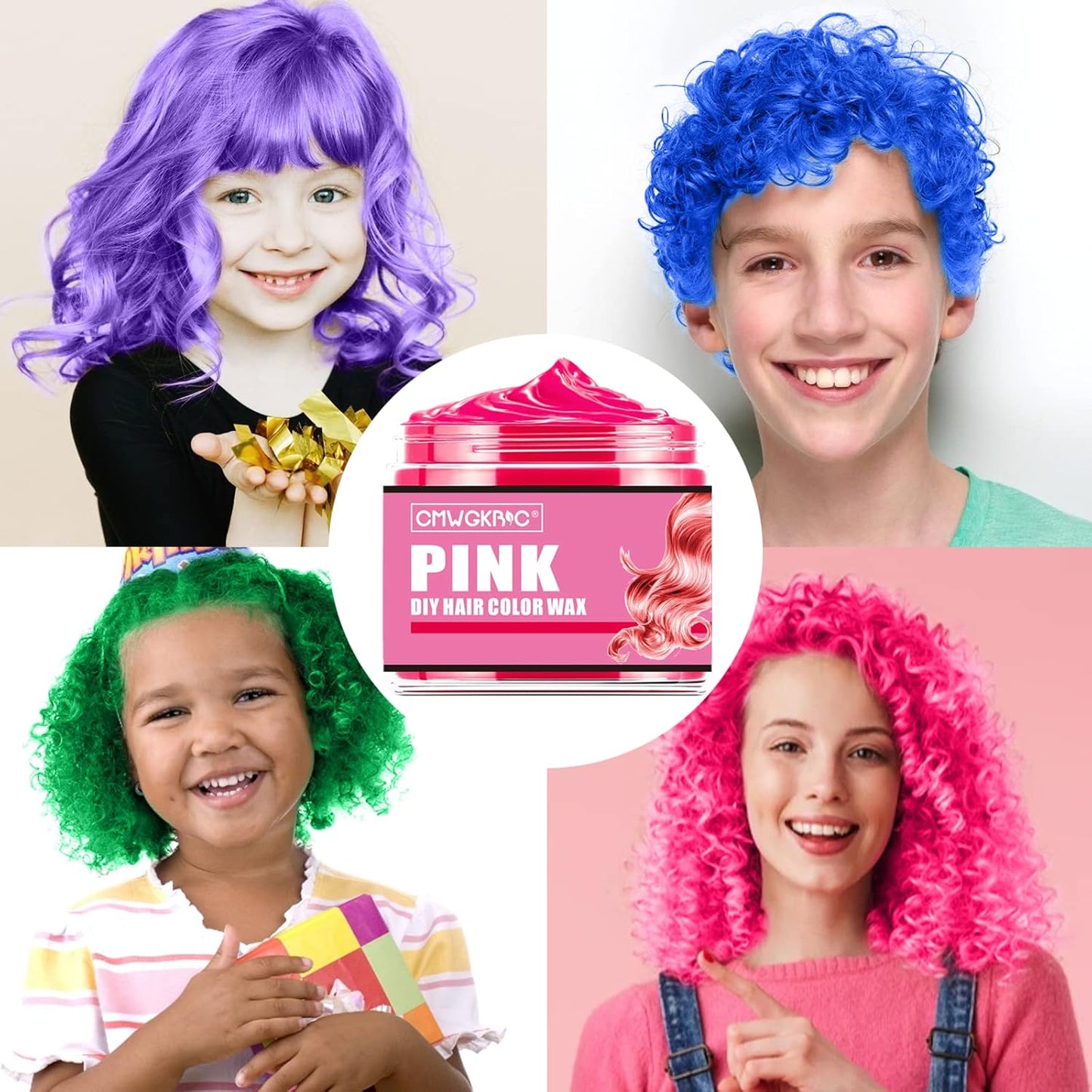 Temporary Hair Color Spray - Vibrant Purple, Green, Blue & Pink Hair Dye for Kids, Teens & Adults | Perfect for Parties & Cosplay