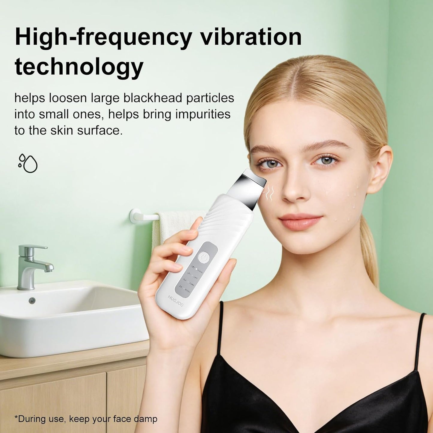 Blackhead Remover Tools - 4 Modes Pore Cleaner with Stainless Steel Blade | Type-C Rechargeable, Silicone Brush, 4 Needles