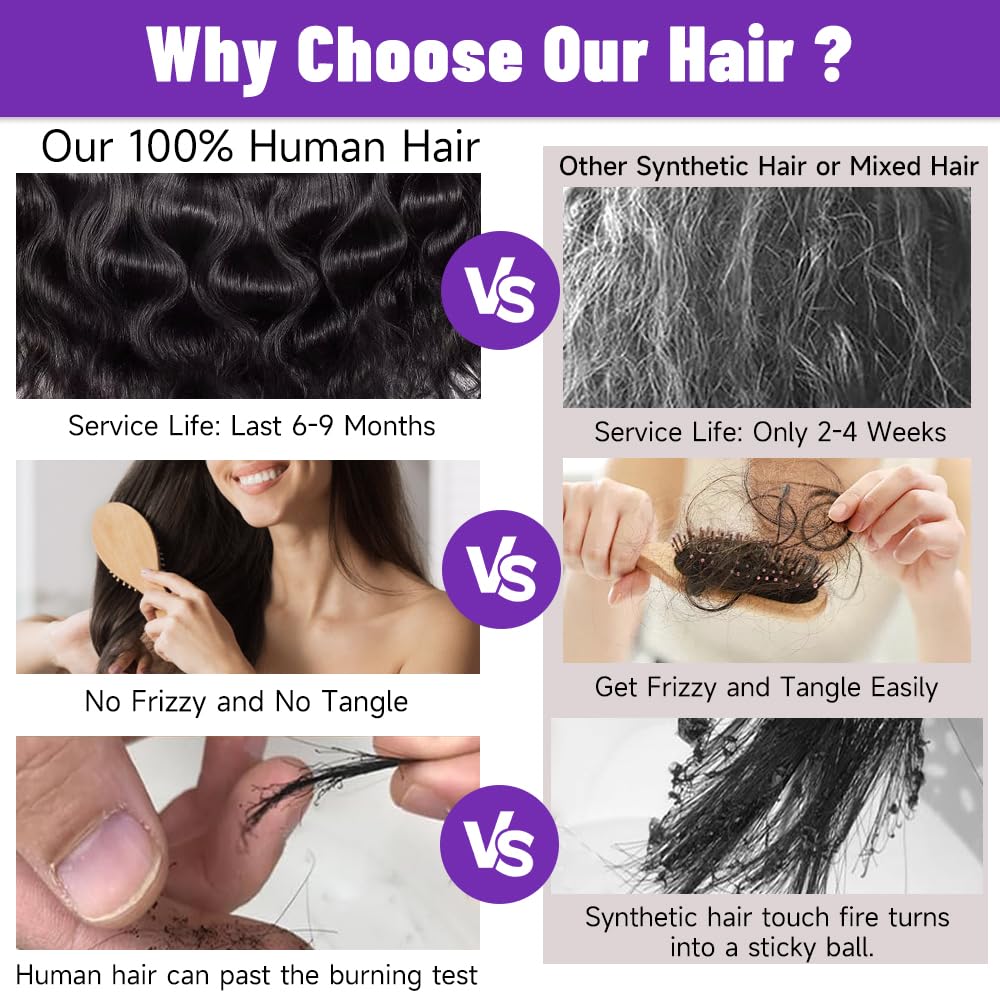 Leseater Lace Front Wigs Human Hair Pre Plucked Real Full Virgin Human Hair Wig HD Transparent Lace 200 Density Body Wave No Mixed With Synthetic Natural Black for Women Long 34 Inch