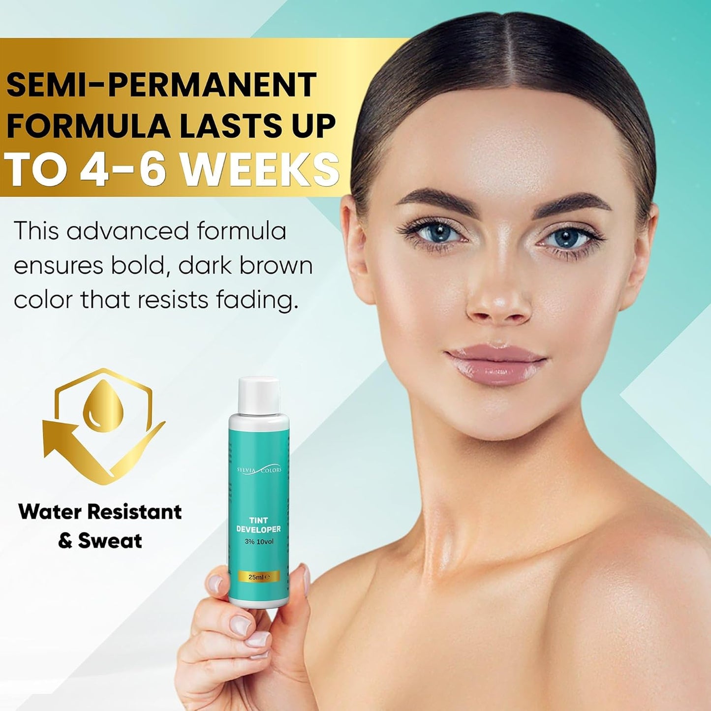 Professional Black Hair Tint Kit - Root Touch-Up Color for Grays | Waterproof Formula, 25ml, Lasts 4-6 Weeks