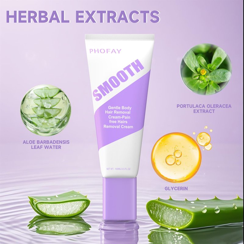 PHOFAY Hair Removal Cream for Men and Women Sensitive Skin– Fast-Acting Gentle Depilatory Dermatologist-Recommended with Aloe & Hyaluronic Acid Travel Size(3.5 Ounce (Pack of 1))