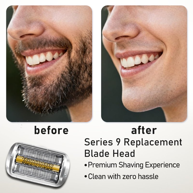 S9 94M Shaver Head for Braun Series 9 & Series 9 Pro, Replacement Foil & Cutter Blade for Braun Electric Razor 9290cc, 9291cc, 9370cc, 9376cc, 9293s, 9260s, 9295cc, 9385cc ect and More