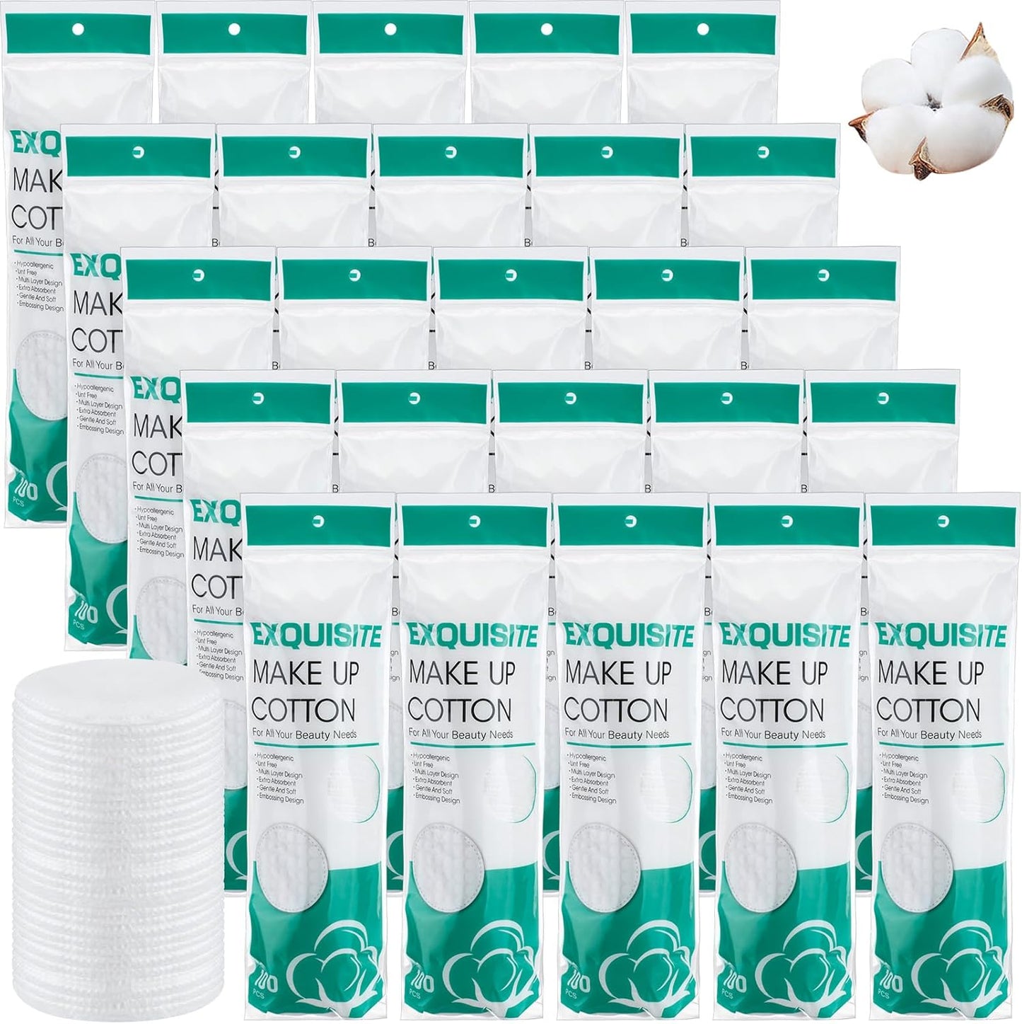 Maxcheck Cotton Rounds - 600 Pcs Exfoliating Makeup Remover Pads | Soft Facial Toner Pads