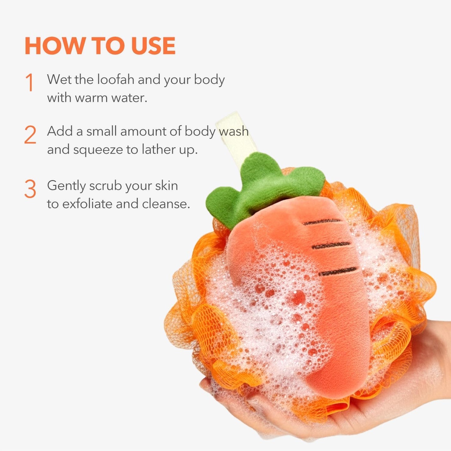 Exfoliating Shower Loofah - Soft Mesh Bath Sponge for Deep Cleansing | Gentle Body Scrubber for Daily Use